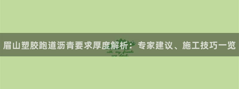 红足一1世666814足球：眉山塑胶跑道沥青要求厚度解析：专家建议、施工技巧一览
