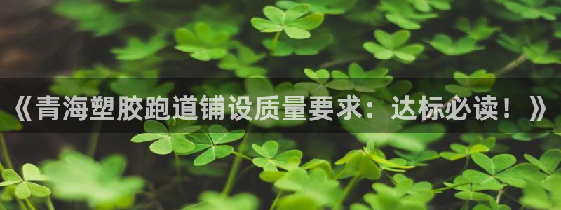 777814红·足一世：《青海塑胶跑道铺设质量要求：达标必读！》