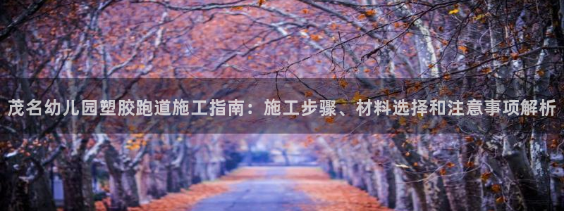 百度红足一1是什么样子的：茂名幼儿园塑胶跑道施工指南：施工步骤、材料选择和注意事项解析