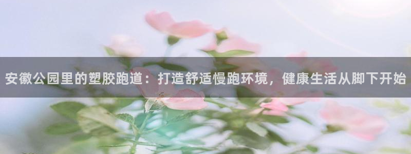 红足一1世比分球探：安徽公园里的塑胶跑道：打造舒适慢跑环境，健康生活从脚下开始